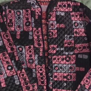 Sacred Threads Red and White Quilted Jacket